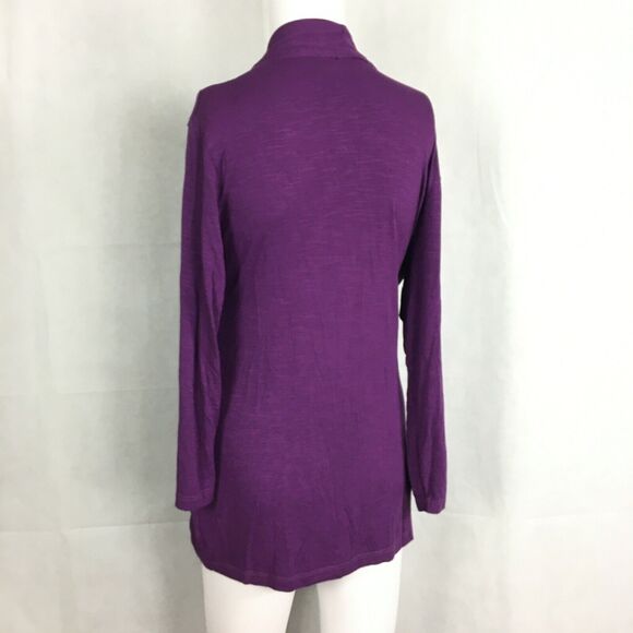 Eco Skin Shirt Womens Sz Small Purple Hemp Knit Long Sleeve Wrap Tunic Top‎ - Picture 4 of 8